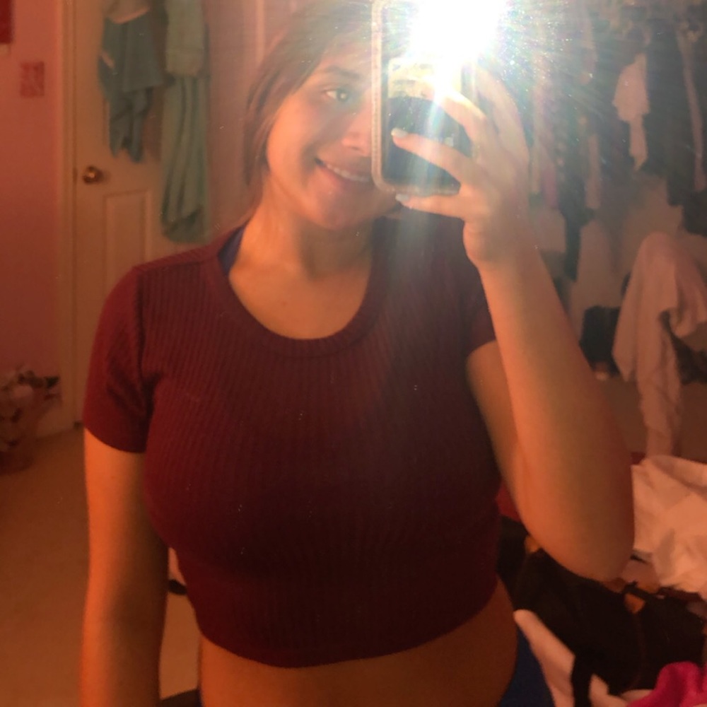 Marron Crop Top